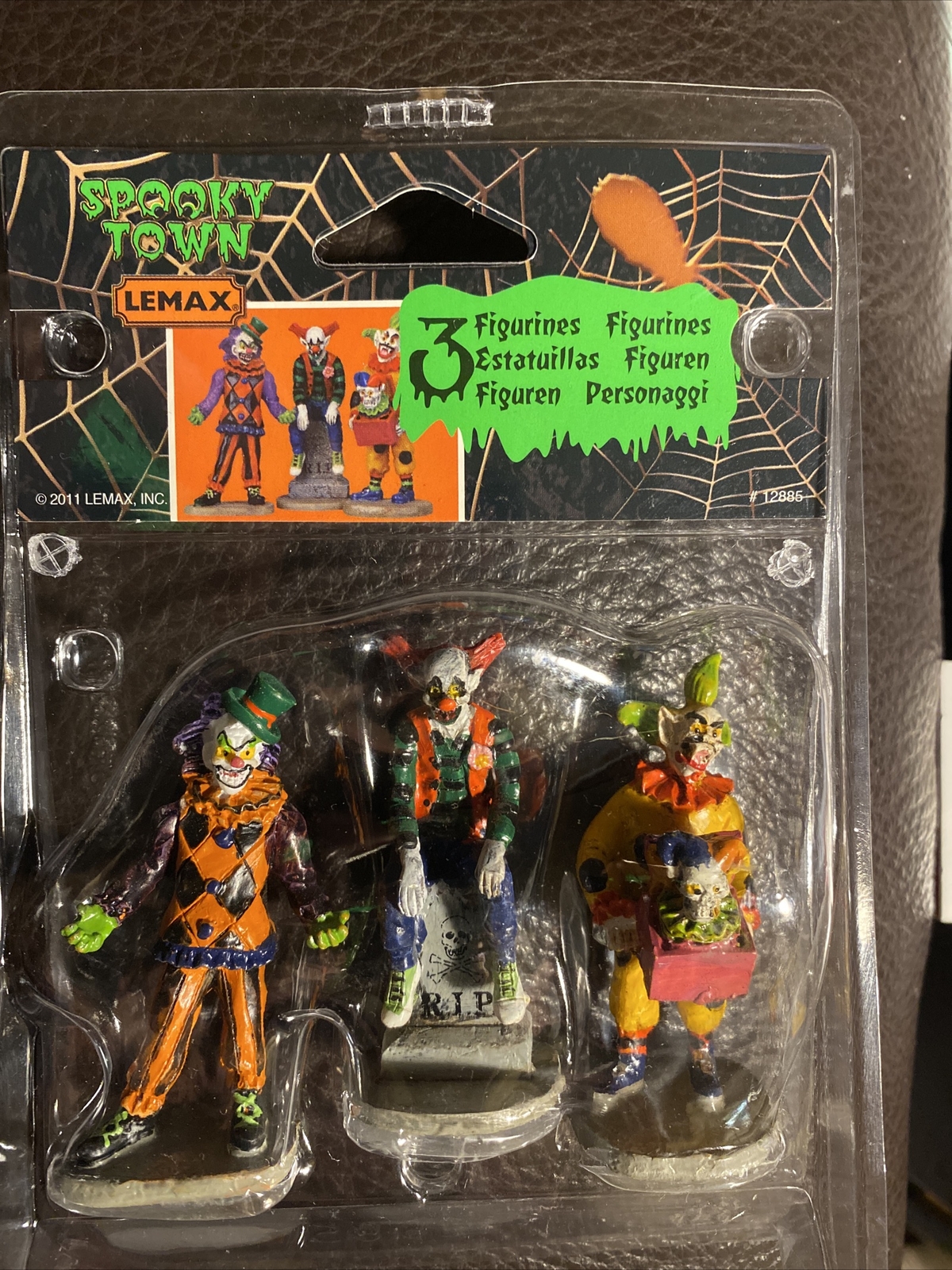 Lemax Spooky Town Evil Sinister Clowns -Set Of 3 -Halloween Village Carnival