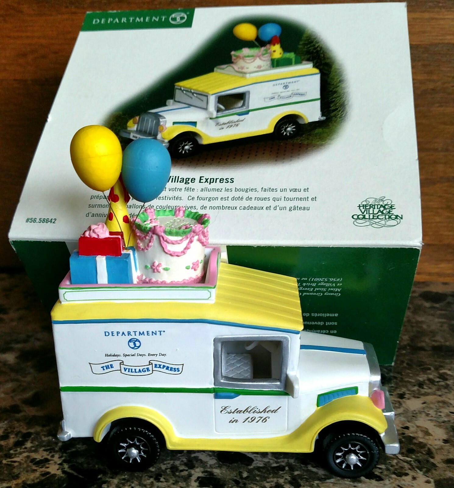 Happy Birthday Village Express Van #58642 Department 56 -BUYER GUARANTEE