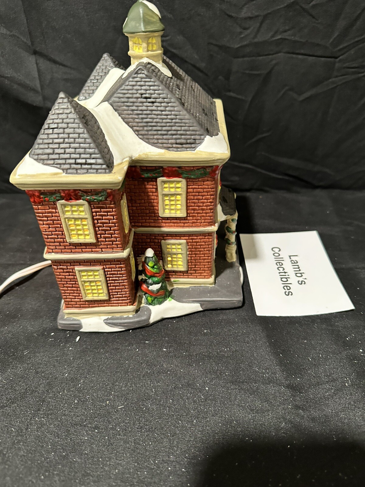Holiday Inspirations Towne Series ceramic Christmas building lights up New Hope