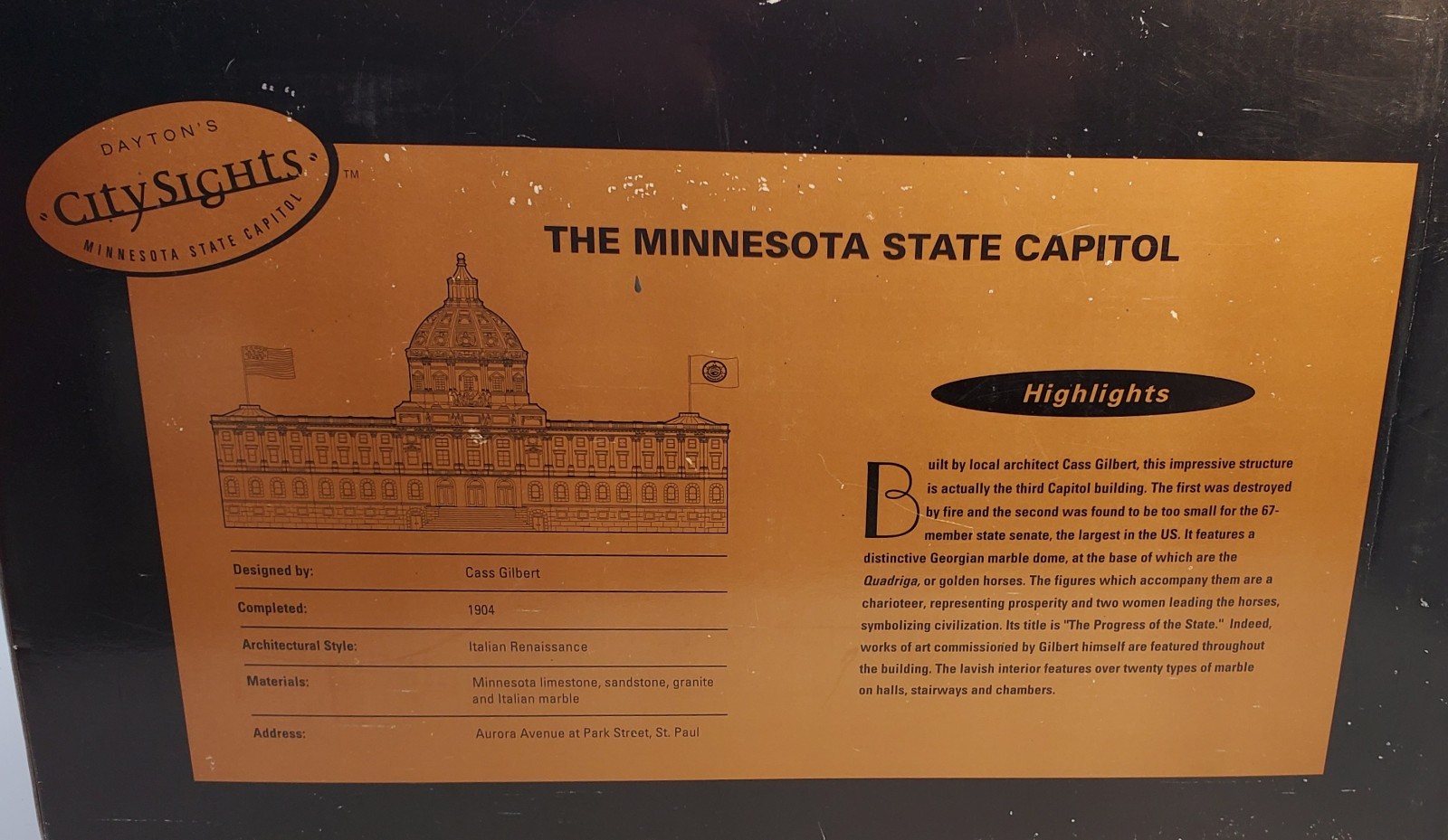 Daytons City Sights The Minnesota State Capitol St Paul Village Rare Minneapolis