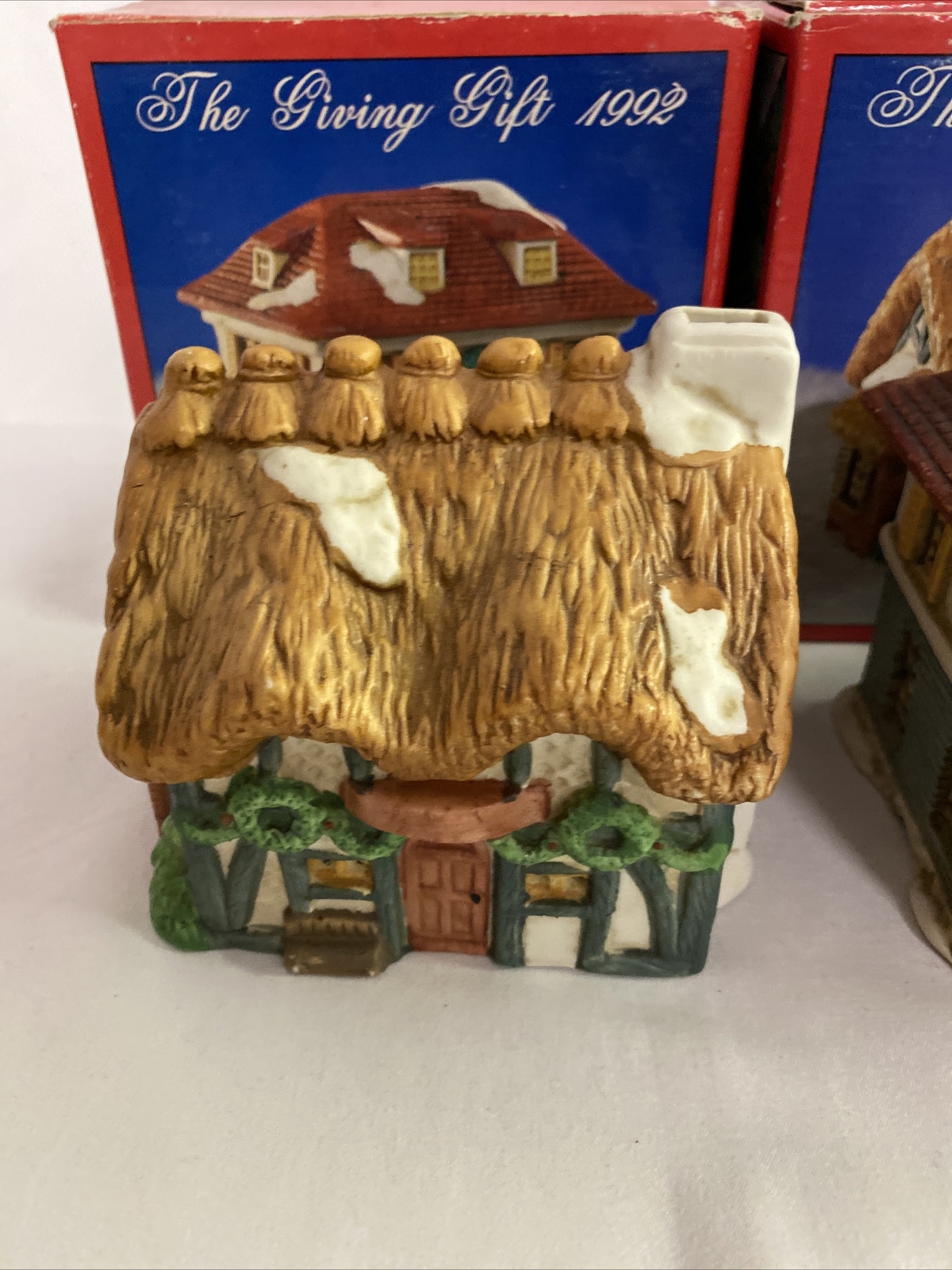 The Giving Gift – 3-1992/1-1993 Christmas Village Variety Great Shape 4 Total