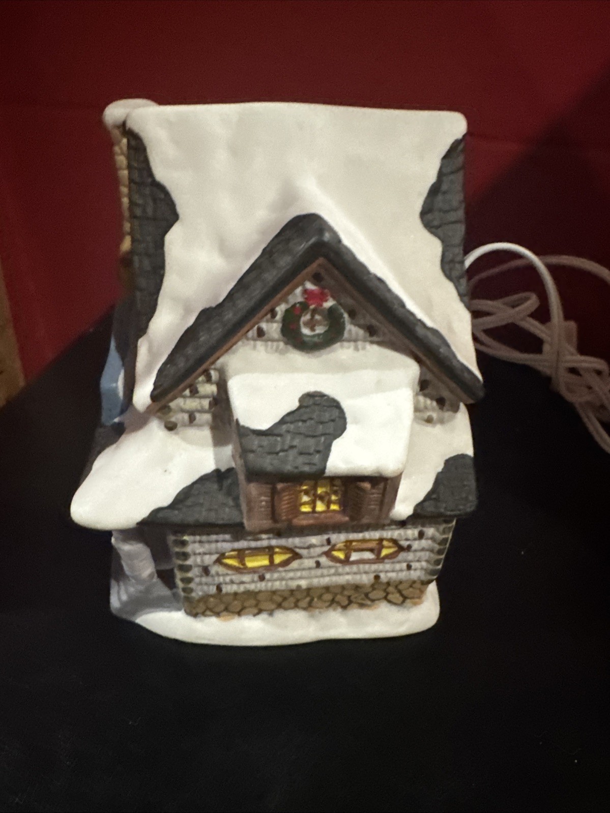 Holiday Style Lighted Hand Painted Ceramic Christmas Village Shea’s Gift Shop