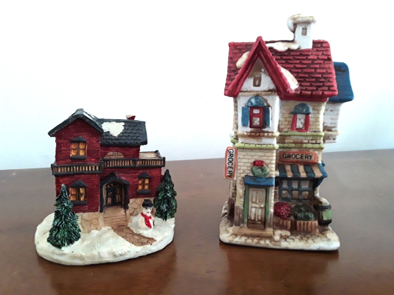 Lot of 2 Victorian Christmas Village Buildings