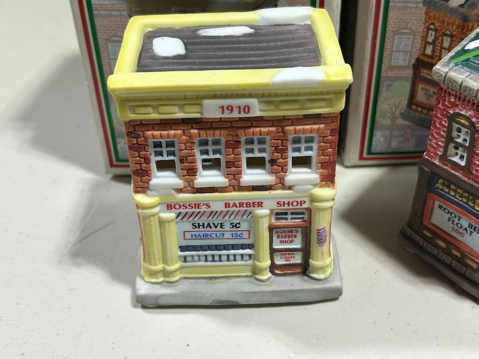 American Landmarks Collection, set of three old time village stores.