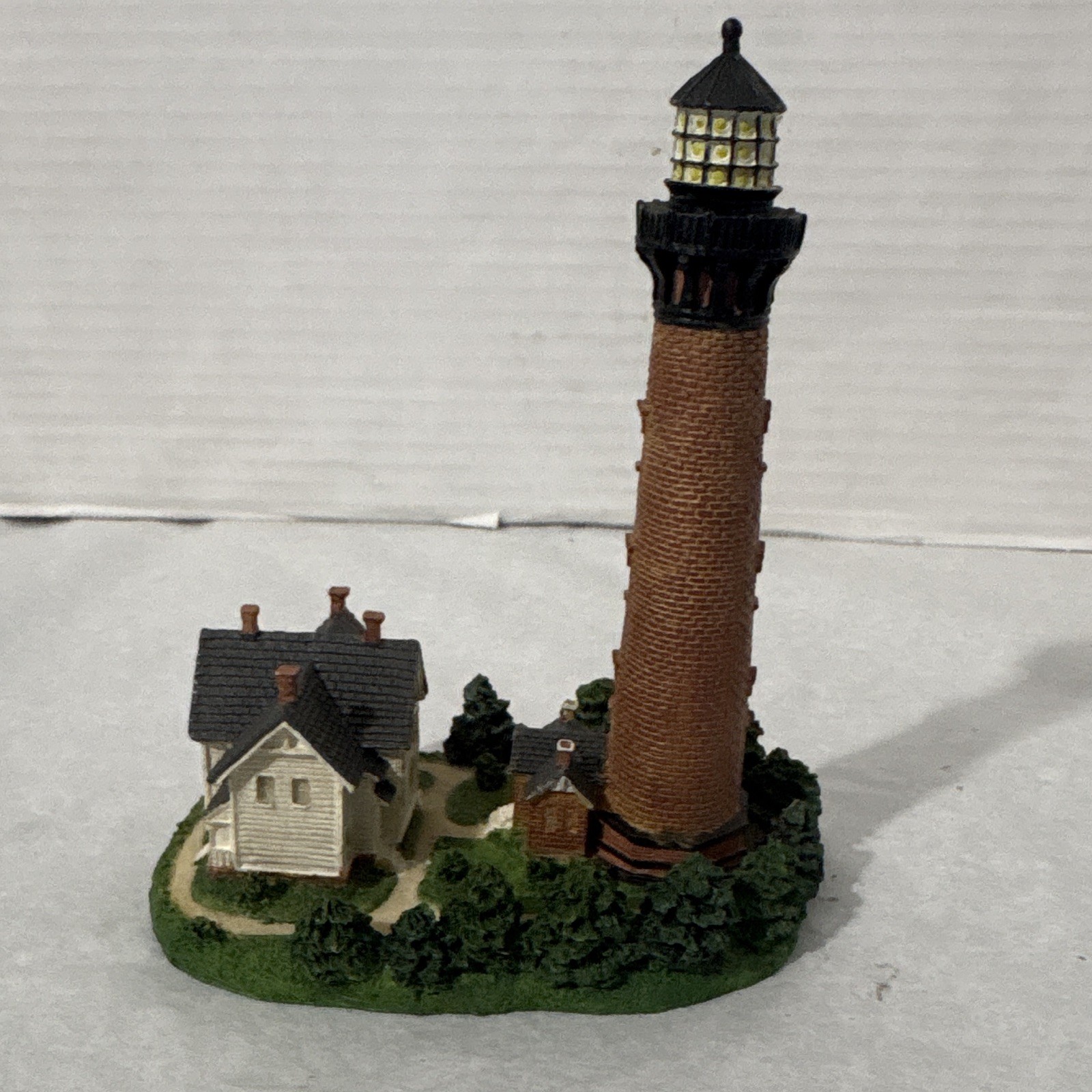 Currituck Beach Light Lighthouse Miniature Resin Figurine, Multicolor, 1998
