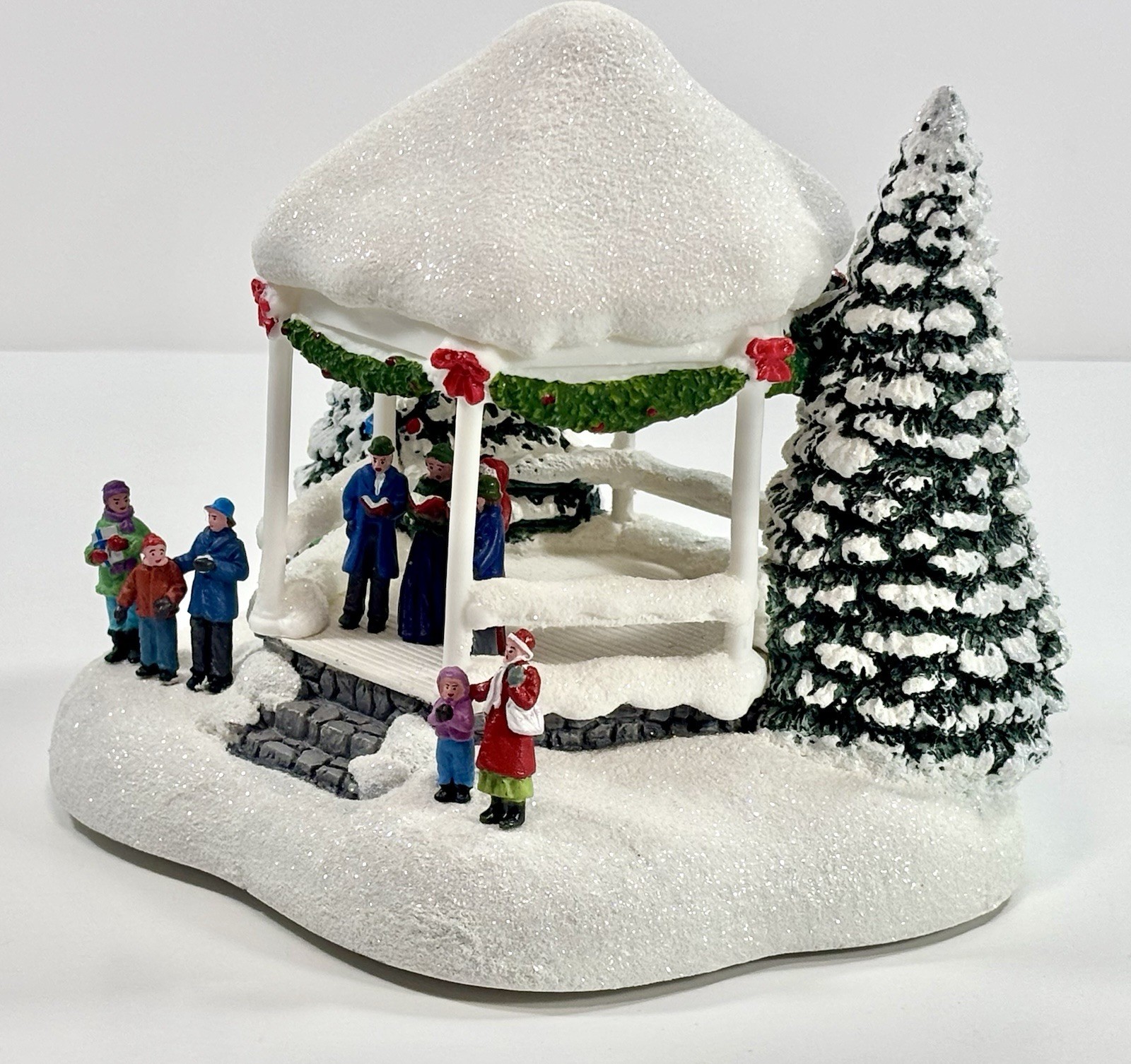 Thomas Kinkade Teleflora 2023 Sweet Sounds of Christmas Lighted Carolers Gazebo