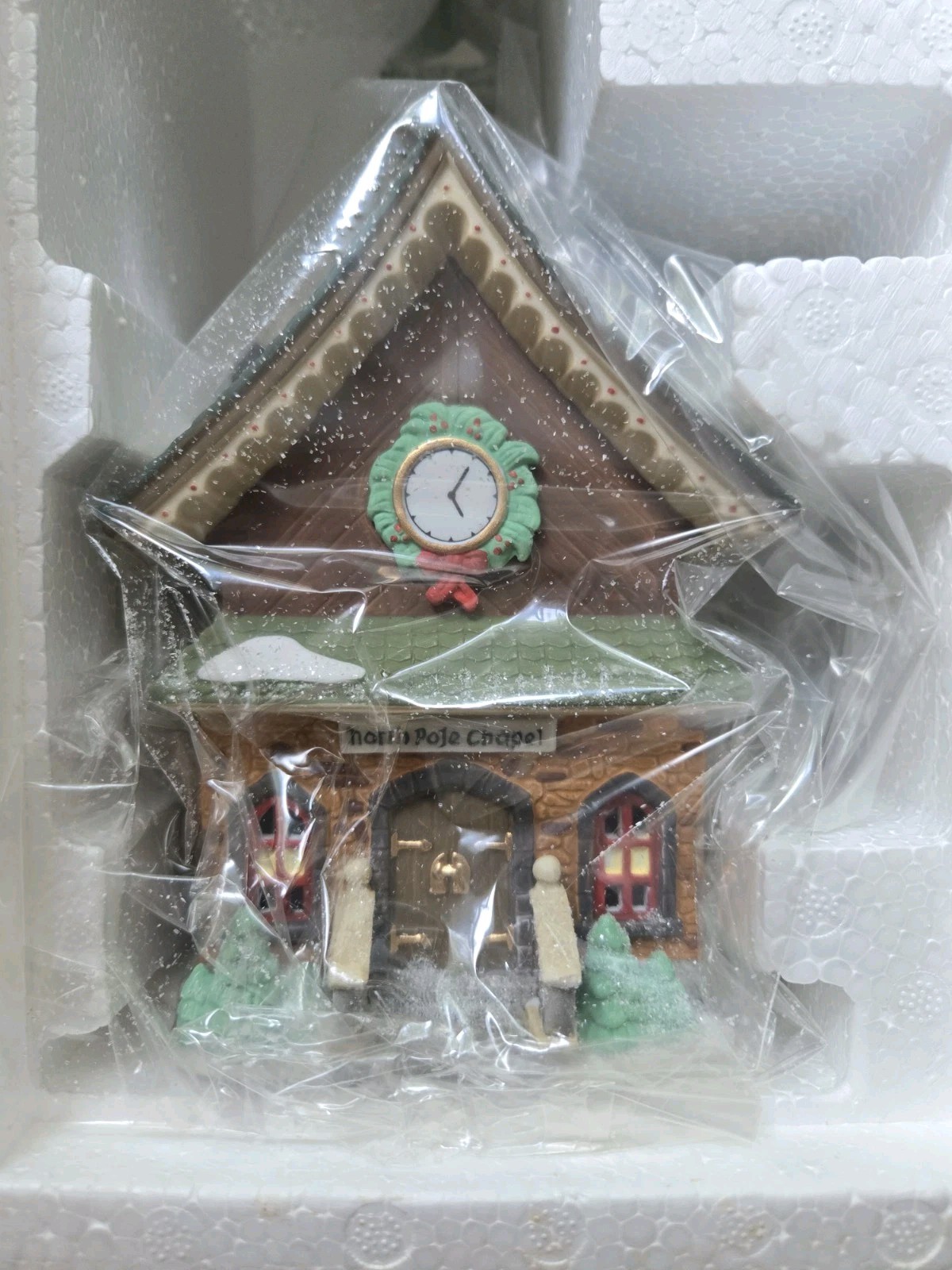 Vintage Department 56 North Pole Chapel North Pole Series Lighted Building