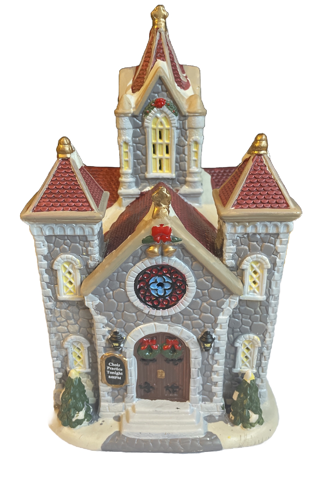 Christmas Village Victorian Chapel- 11in Tall – Ships Next Day