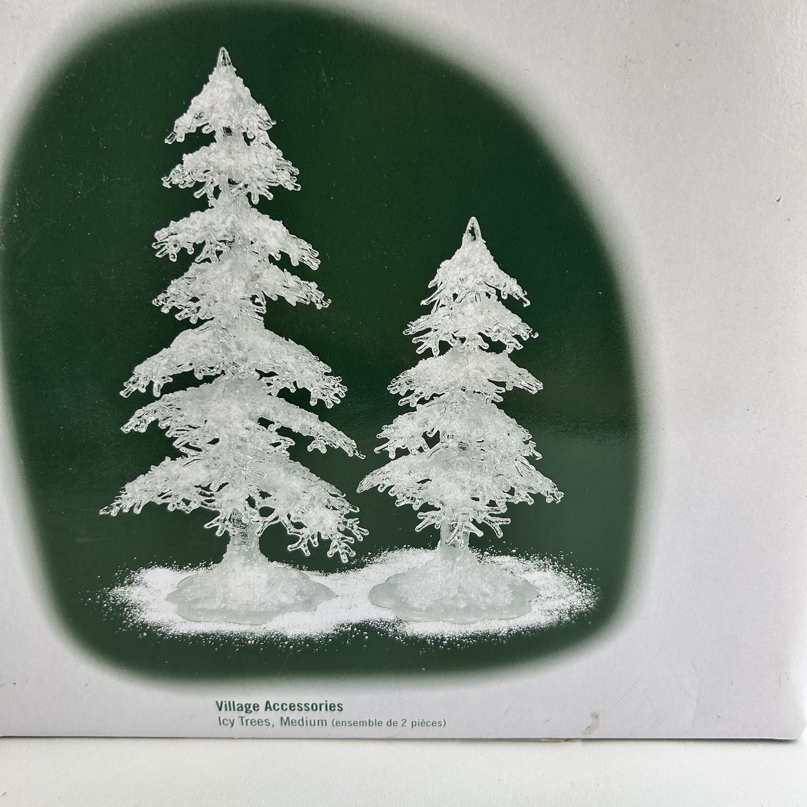 Department 56 Icy Trees Medium 52890 Christmas Village Accessories New In Box