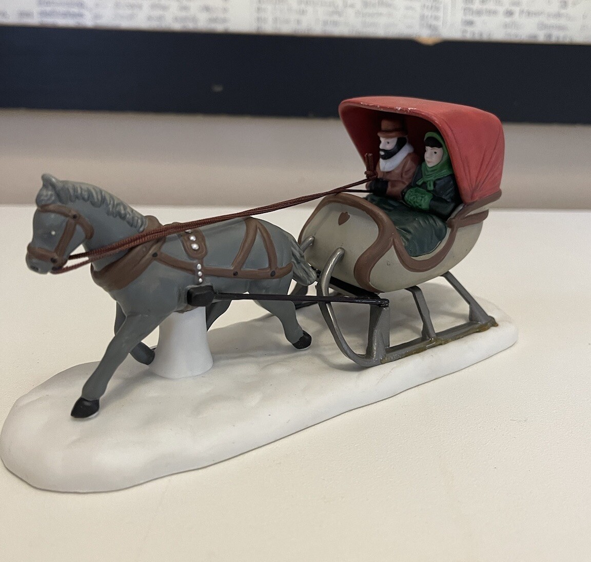 Department 56 Heritage Village One Horse Open Sleigh 59820 Accessory Piece 1988