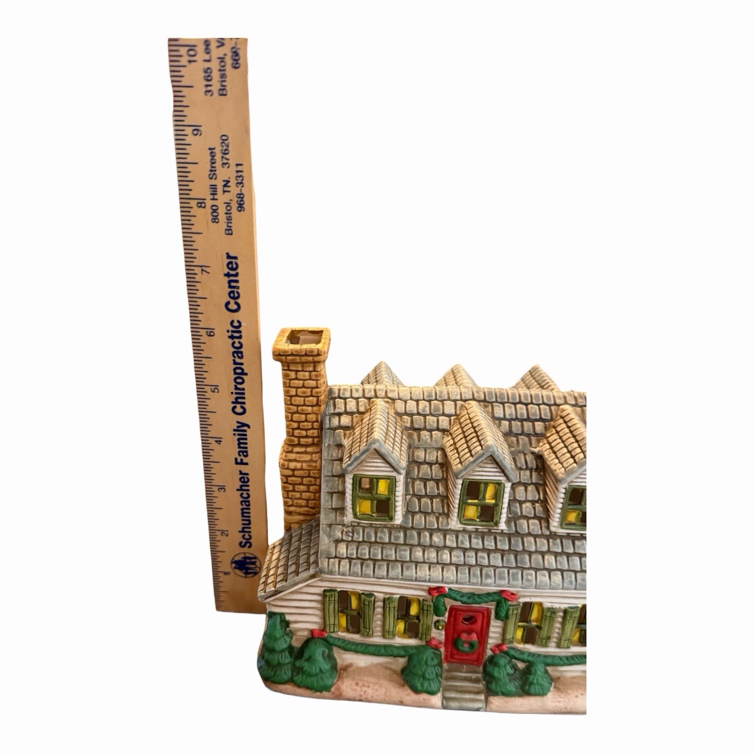 VTG 1986 LEFTON “KINGS COTTAGE” Colonial Village Hand Painted Porcelain Lighted