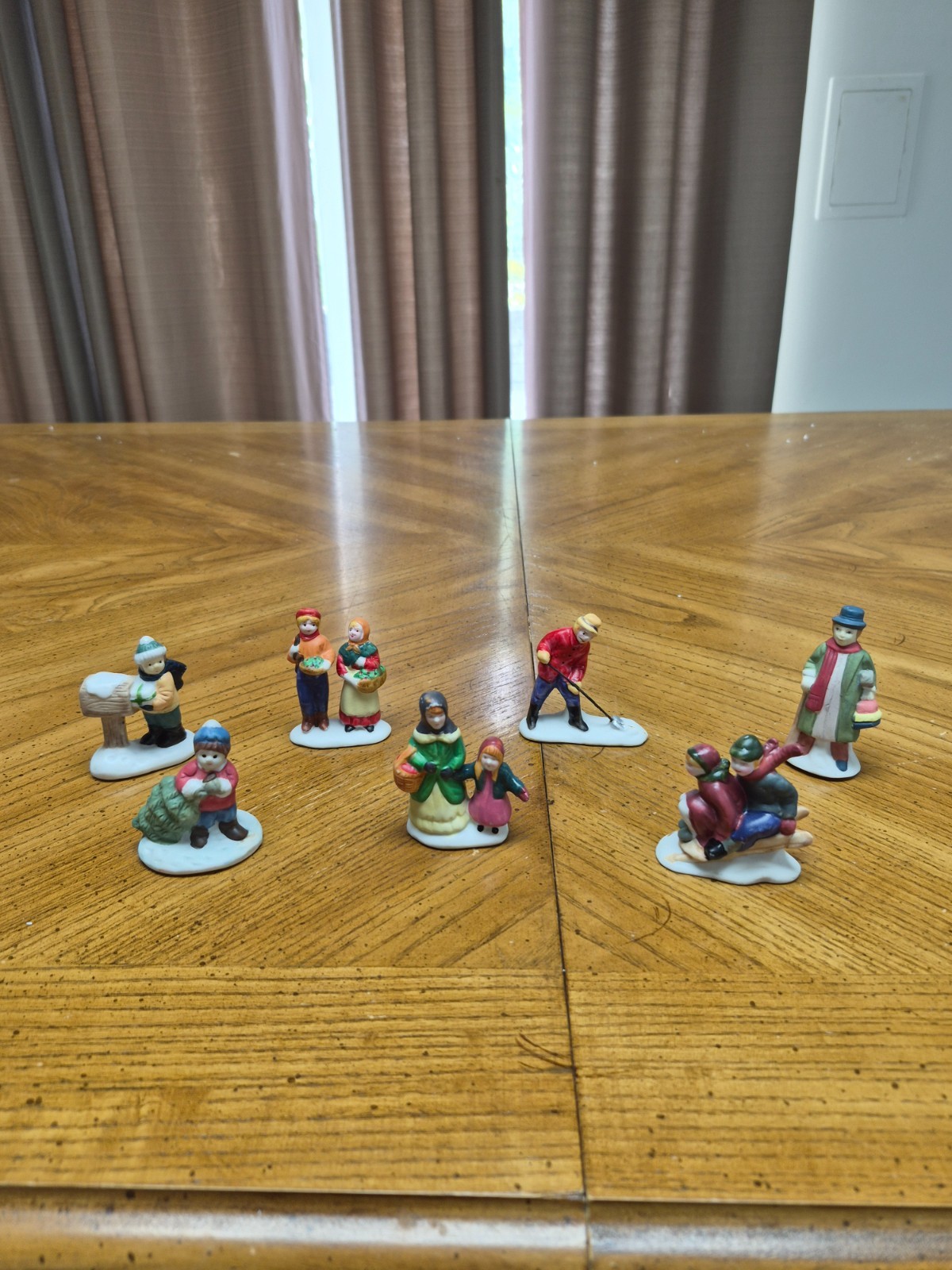 Set of 7 Porcelain Townspeople Exclusive for Lemax