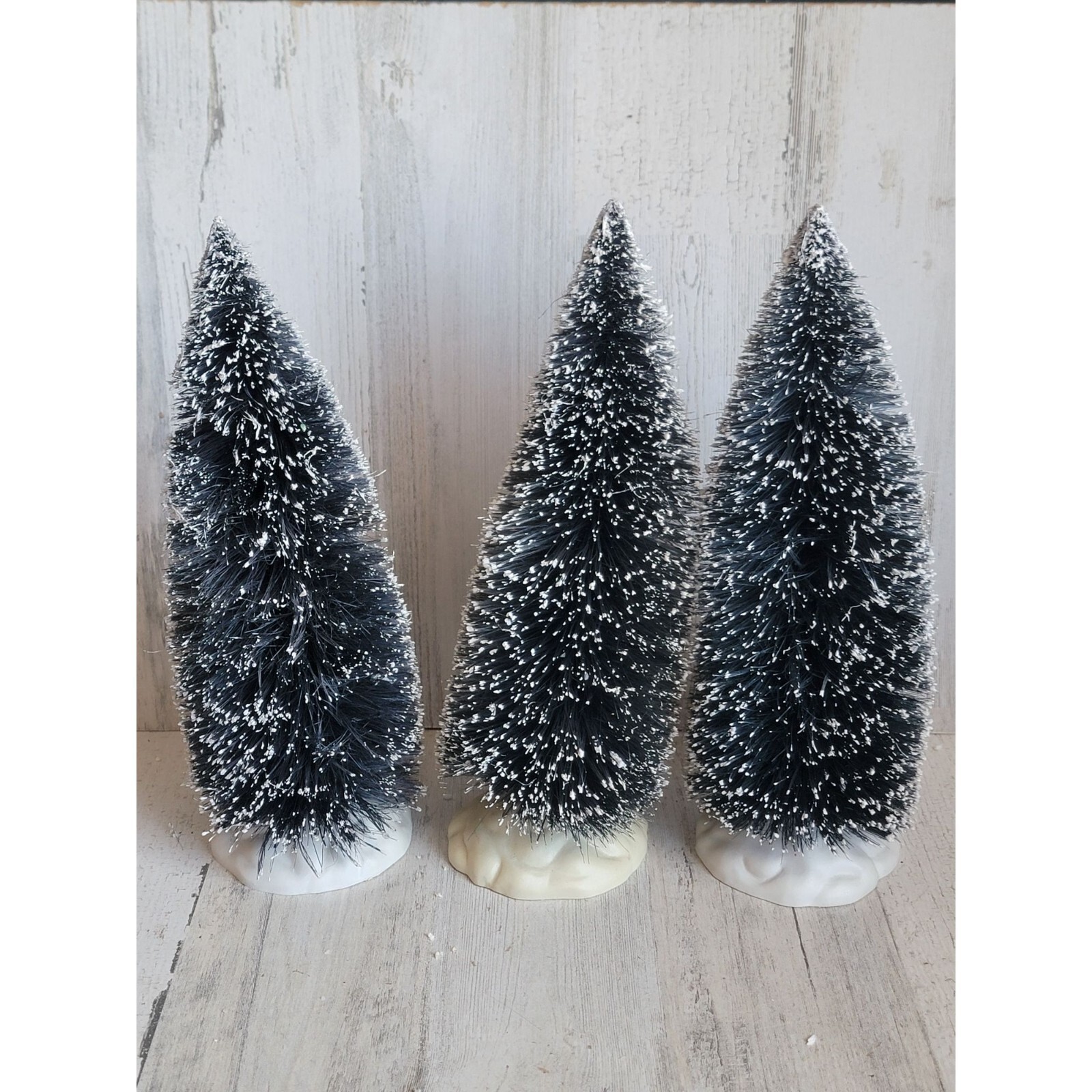Lemax snowflake frosted pine tree large Xmas set Village accessories snow