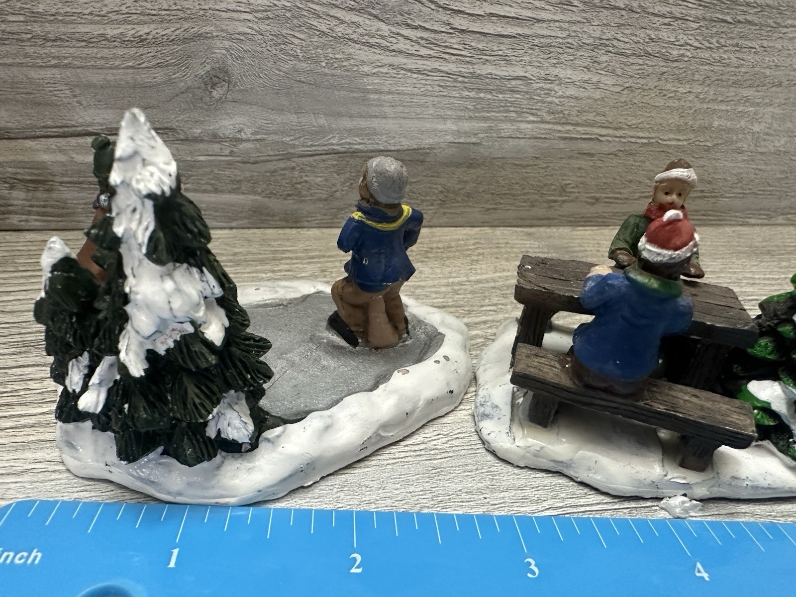 Children SMALLER SCALE Christmas Village Figurines Set Of 2 For Christmas Villag