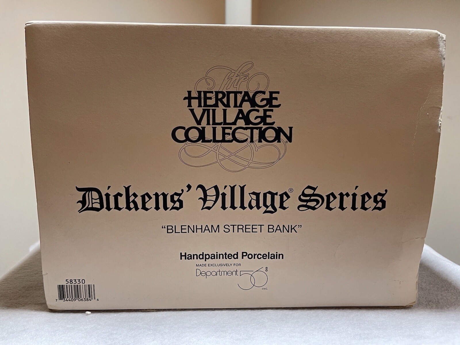 Department 56 RETIRED Dickens’ Village Series “Blenham Street Bank” #58330