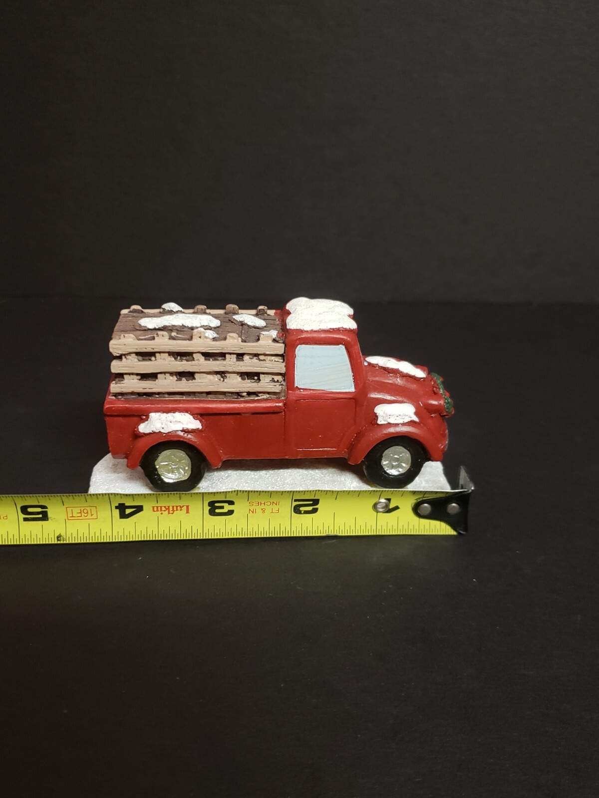 Holiday Time Santas Workbench Christmas Village Red Truck Hauling Wood Pickup