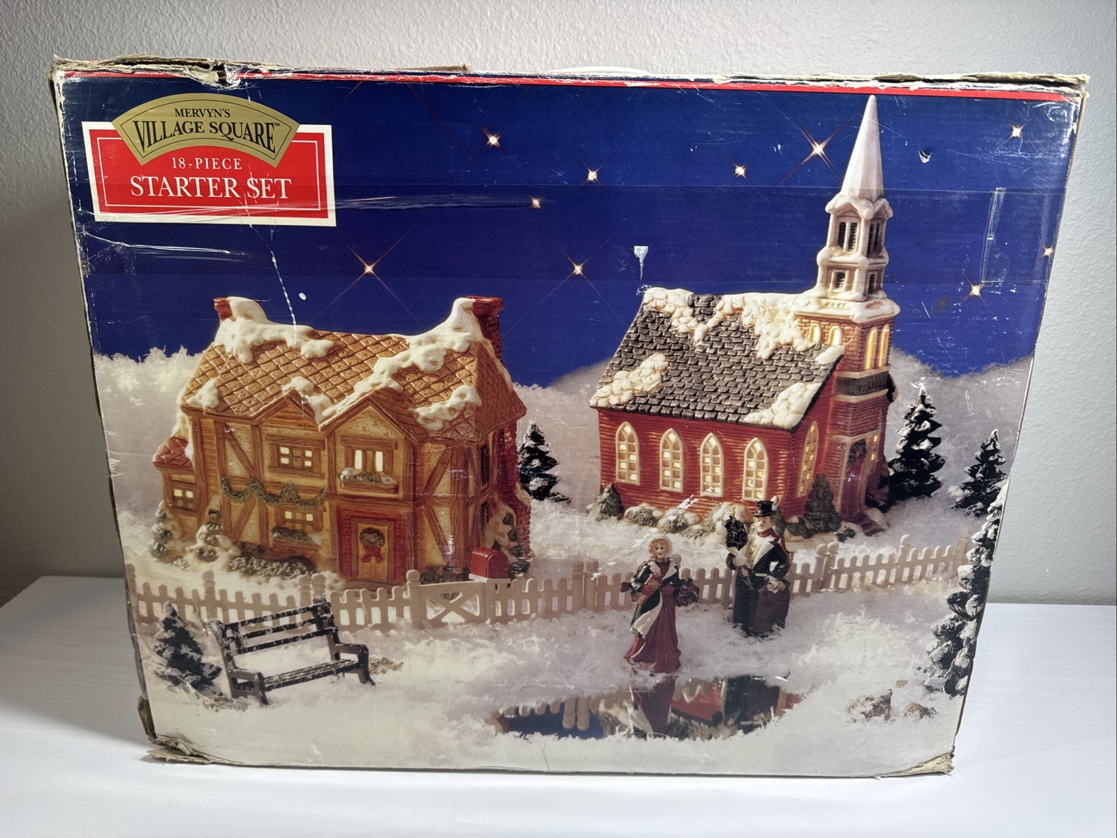 Mervyn’s 1991 Village Square 18 Piece Starter Set – Only Missing 1 Bench – Read!