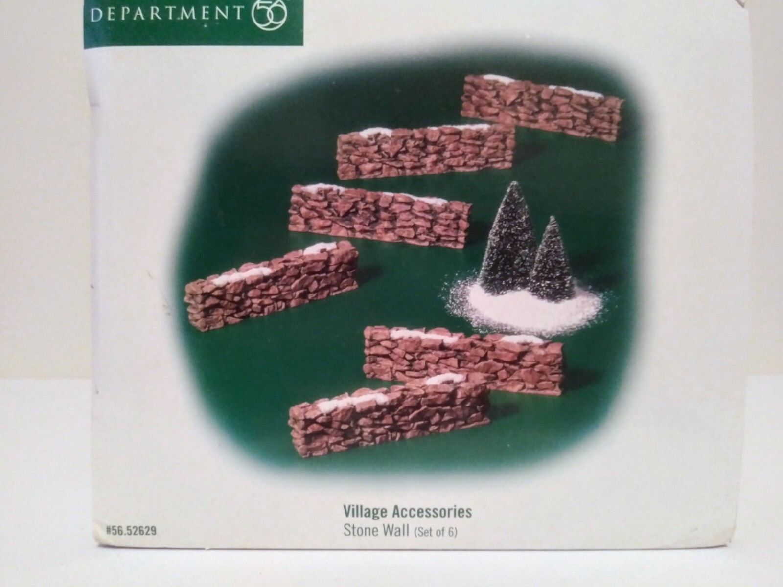 Vintage 1999 Dept 56 Village Accessories #52629 STONE WALL Set of 6-Mint Cond.