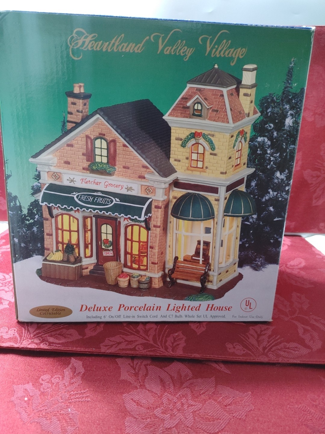 Heartland Valley Village Fletcher Grocery Fresh Fruits Lighted House