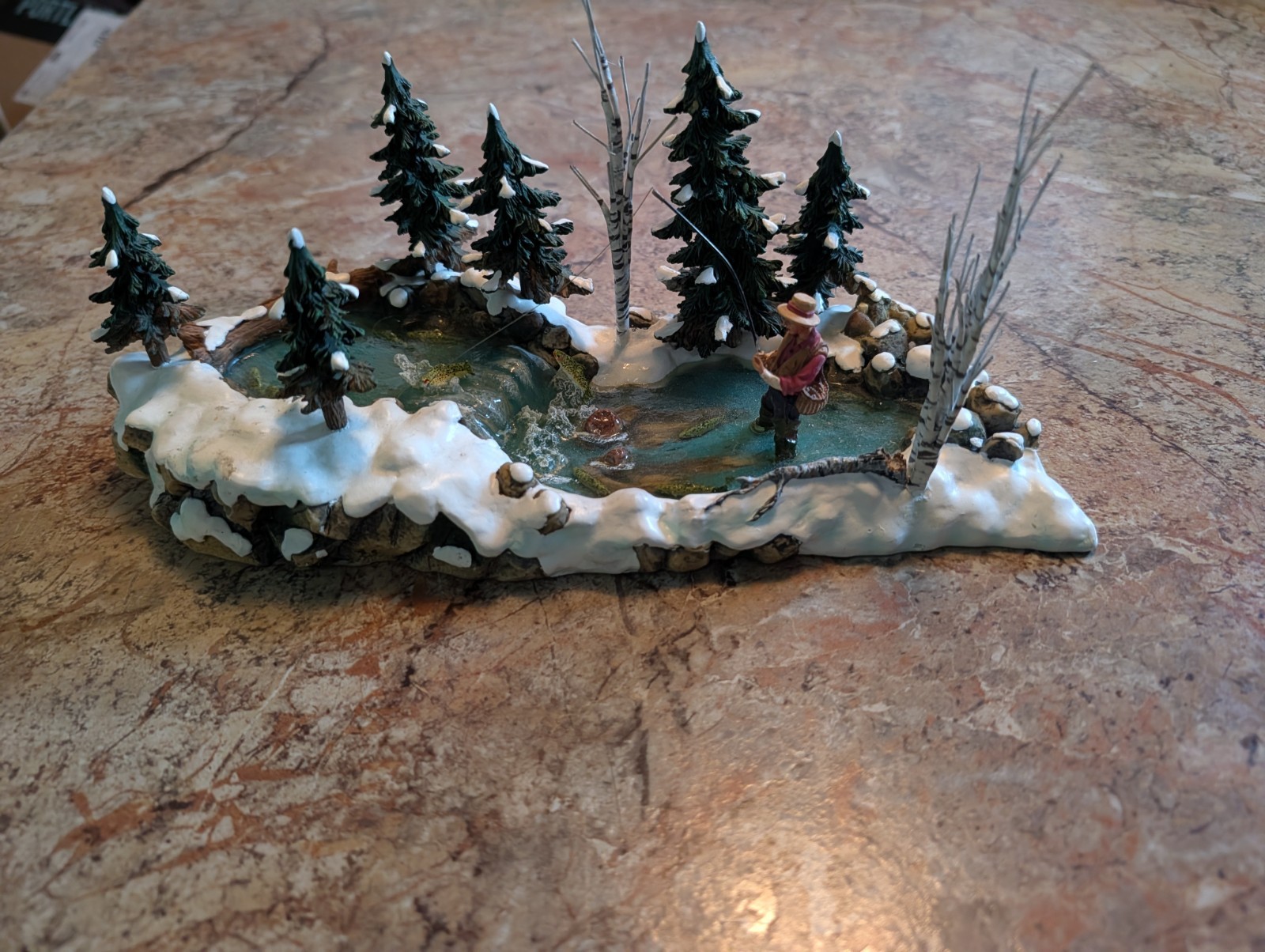 RARE Department 56 The Trout Stream #52834 Christmas Dickens Village Accessories