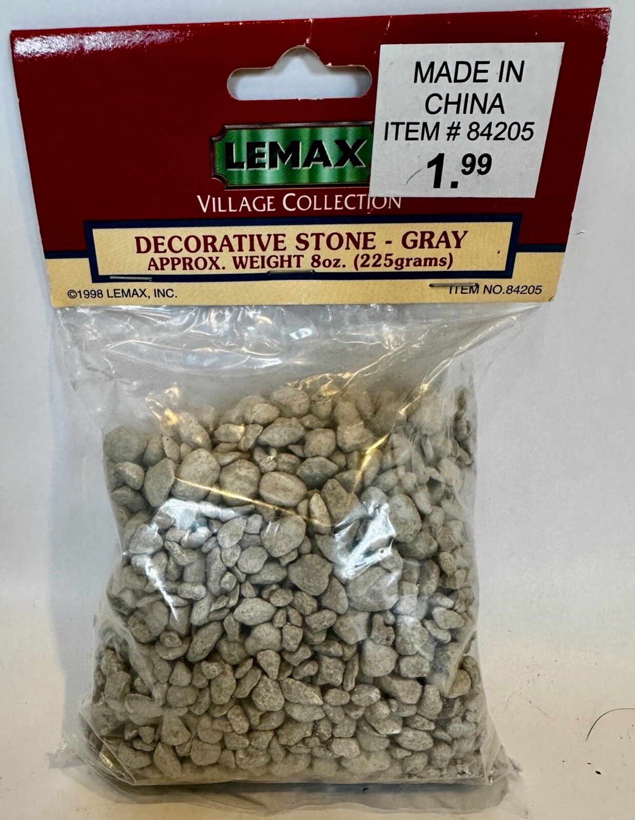 Lemax Village Accessory 84205 DECORATIVE STONE – GRAY ~ 8oz New In Pkg ~ 1998