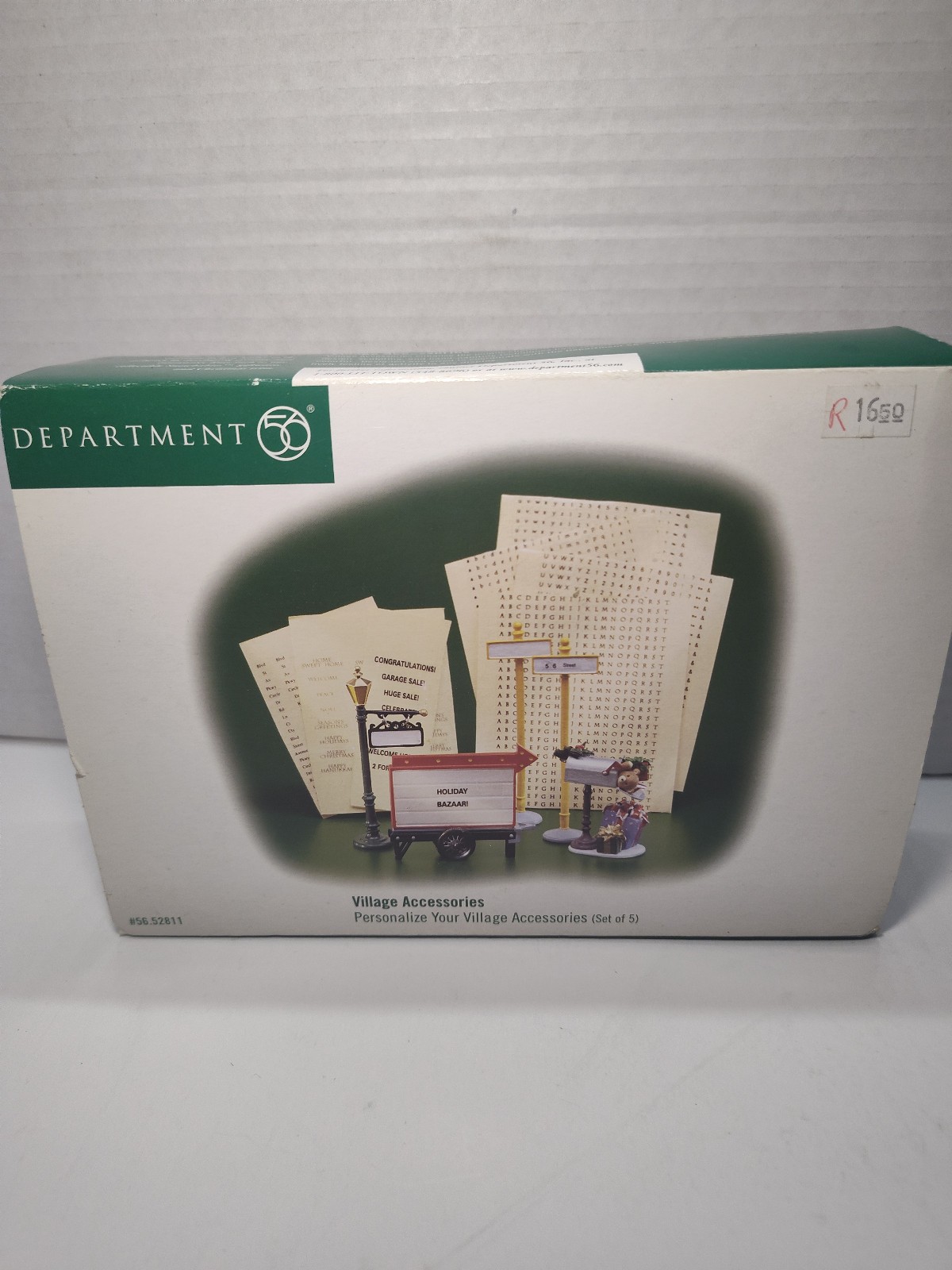 Department 56 Personalize Your Village Accessories Set of 5 New In Box