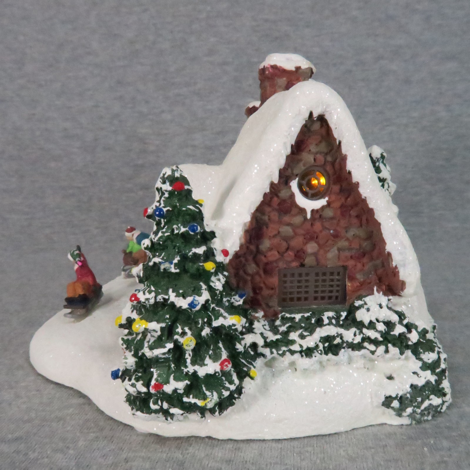 Thomas Kinkade Sleigh Ride 2009 Lighted Christmas Village House Teleflora