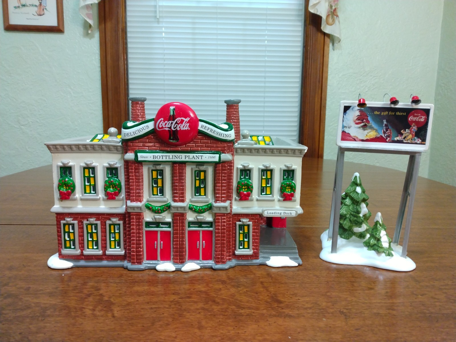 1994 Dept 56 Coca Cola Bottling Plant Lights Up & Billboard BOTH WITH BOXES