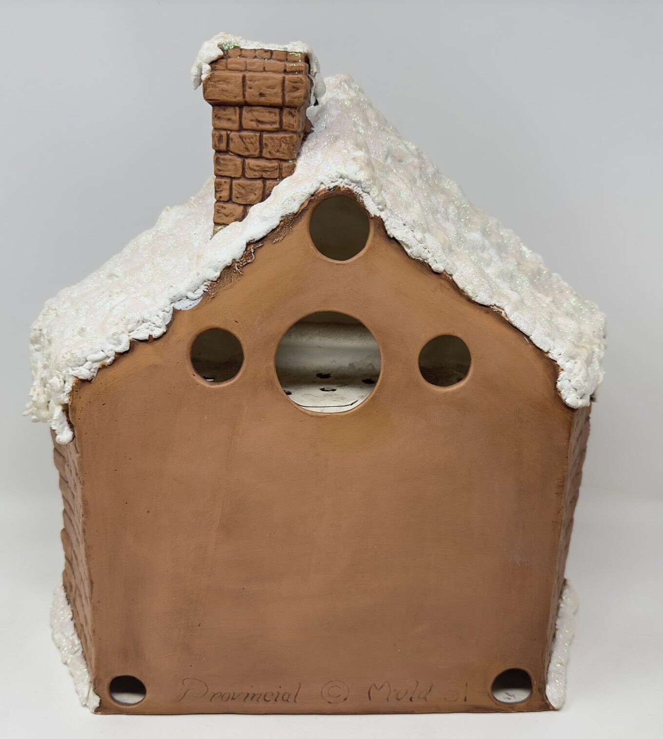 Vtg Provincial Ceramic Mold Santa’s Workshop Christmas House SOME BROKEN SNOW