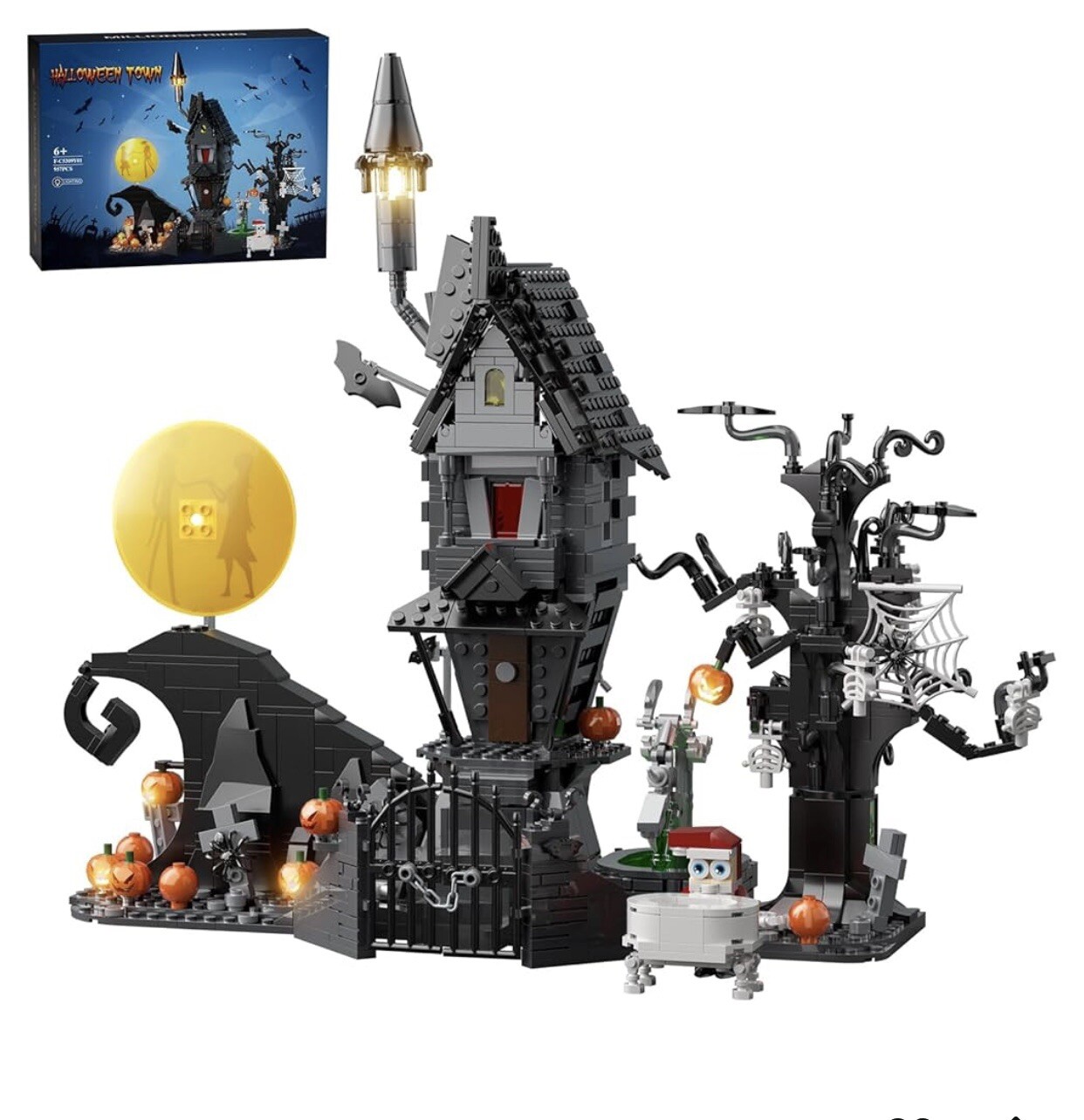 Haunted House Building Block Set. Christmas Nightmare Blocks Gift (957 PCS)