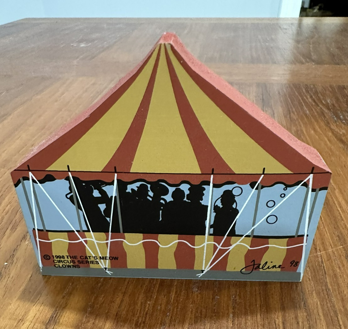 Cat’s Meow Village 1998 Circus Series CLOWNS Shelf Sitter 3-4 Retired