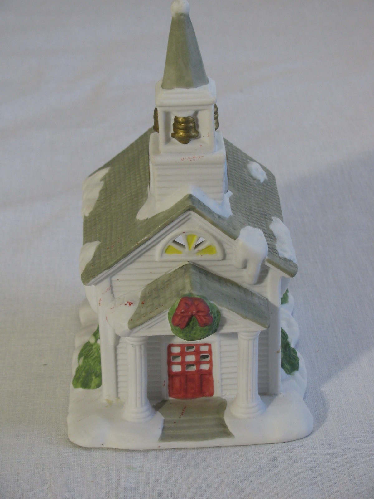 PartyLite Ceramic Christmas Village The Church Votive Candle Holder