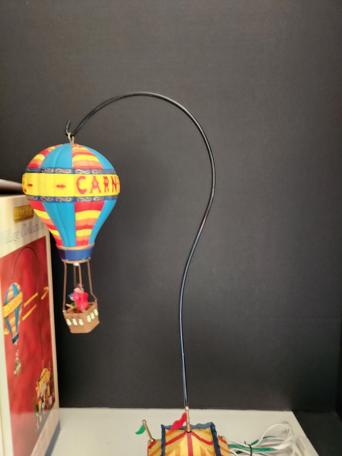 Vtg Lemax 2006 Village Balloon Rides Carnival Circus Lighted Moves 644916 W/Box