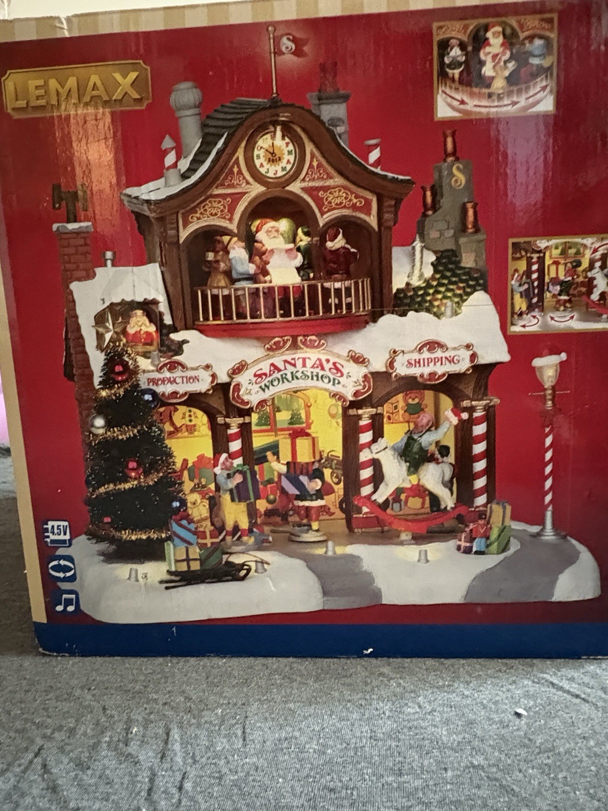 Lemax Christmas SANTA’S WORKSHOP NRFB Sights & Sounds Wonderland Village #35558
