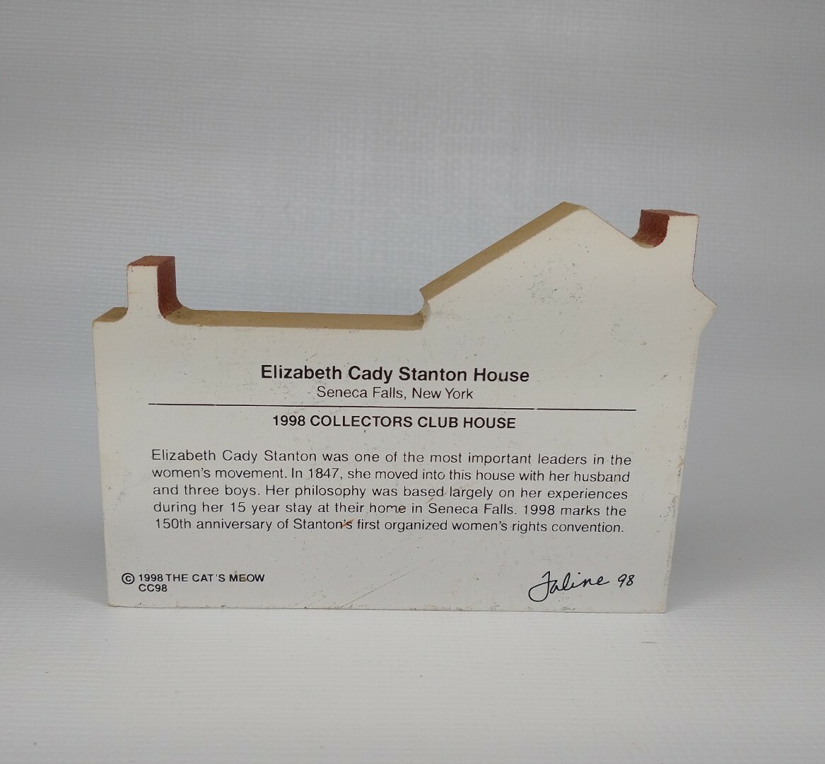 1998 The Cat’s Meow Elizabeth Cady Stanton House Collectors Club Faline 98