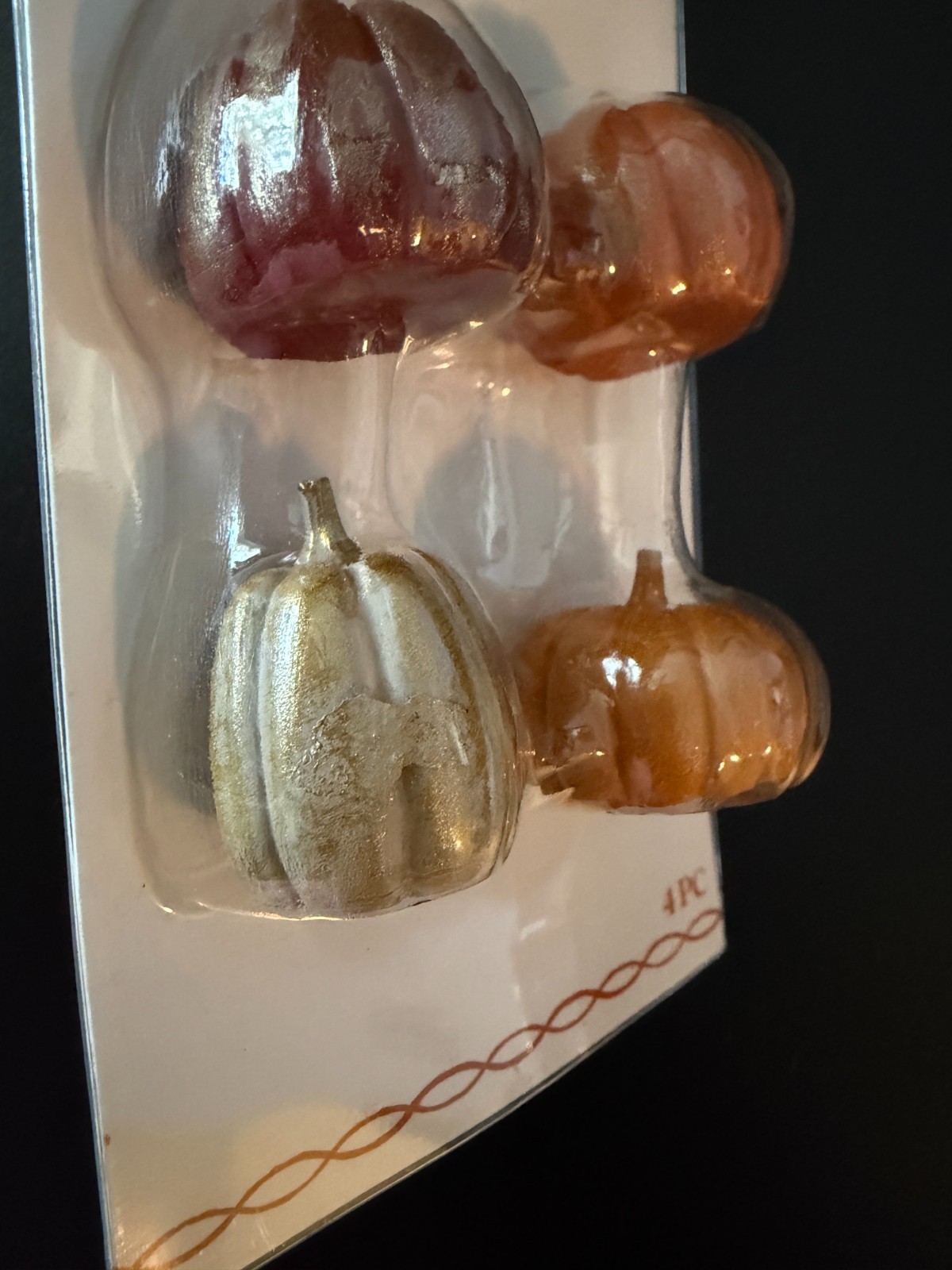 ASHLAND HALLOWEEN MINIATURES PUMPKINS 2025 NEW SET OF 4 IN PKG FALL THANKSGIVING