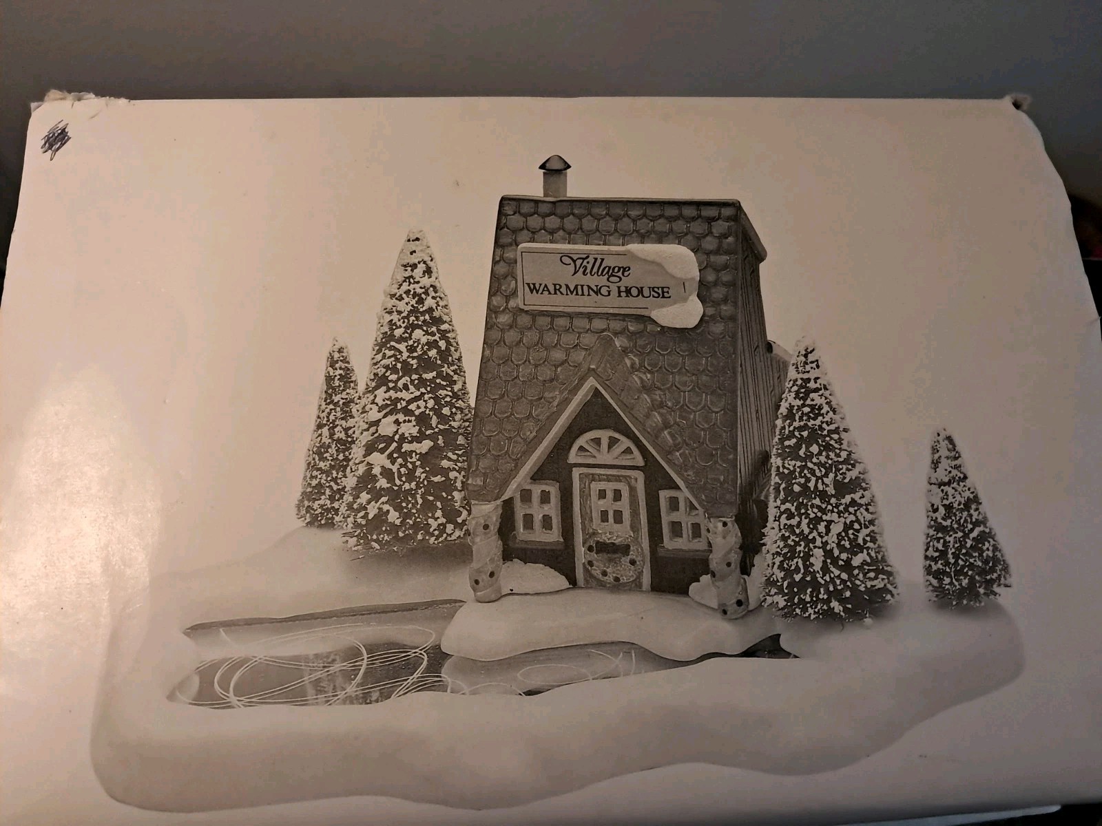 Vintage Department 56 Snow Village Warming House 1989 Lighted Christmas W/Box