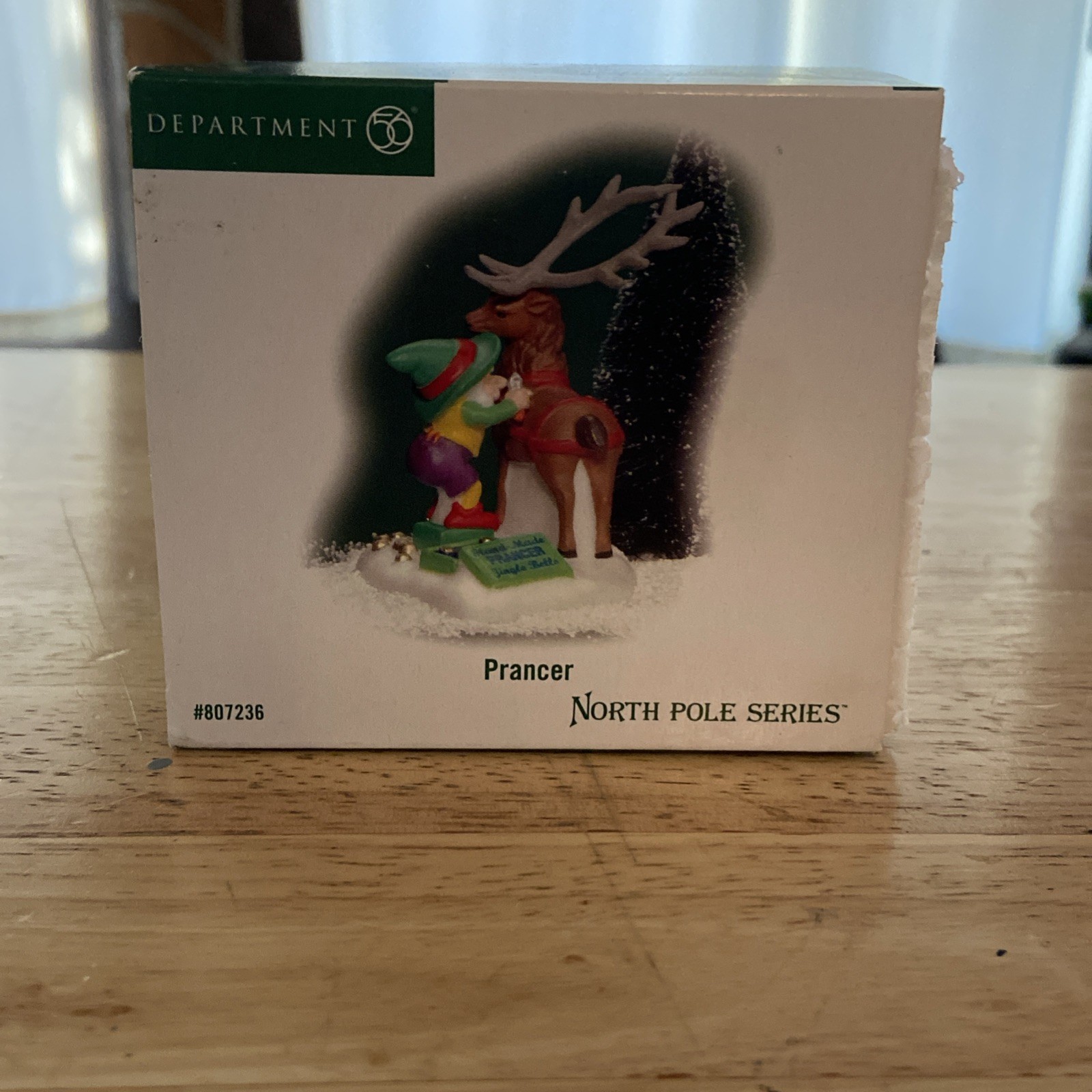 Dept 56 North Pole Prancer Reindeer Elf Figurine #807236 Retired w Box