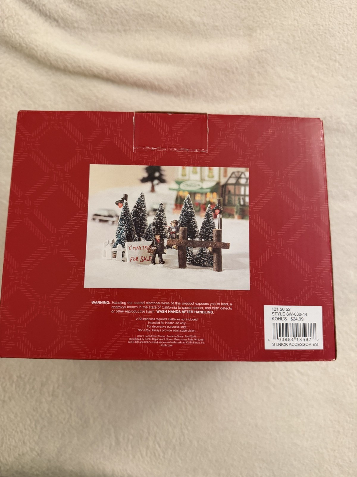 St. Nicholas Square Village Bundle Lot | Christmas Tree, Fences, Light Posts