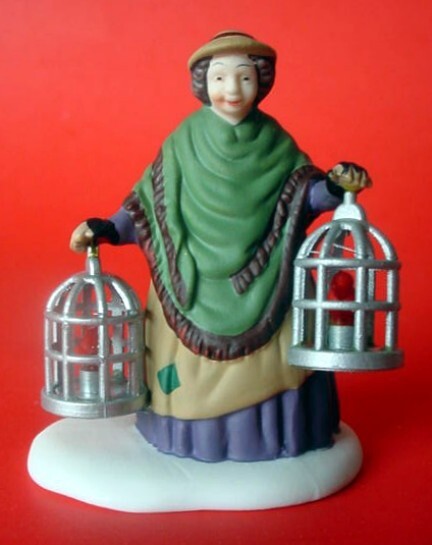 Department 56 Heritage Village Collection The Bird Seller Retired 58033 set of 3