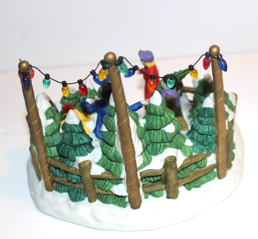 Christmas Village Display “Trees For Sale” Tree Seller 4.5″ tall Porcelain Used