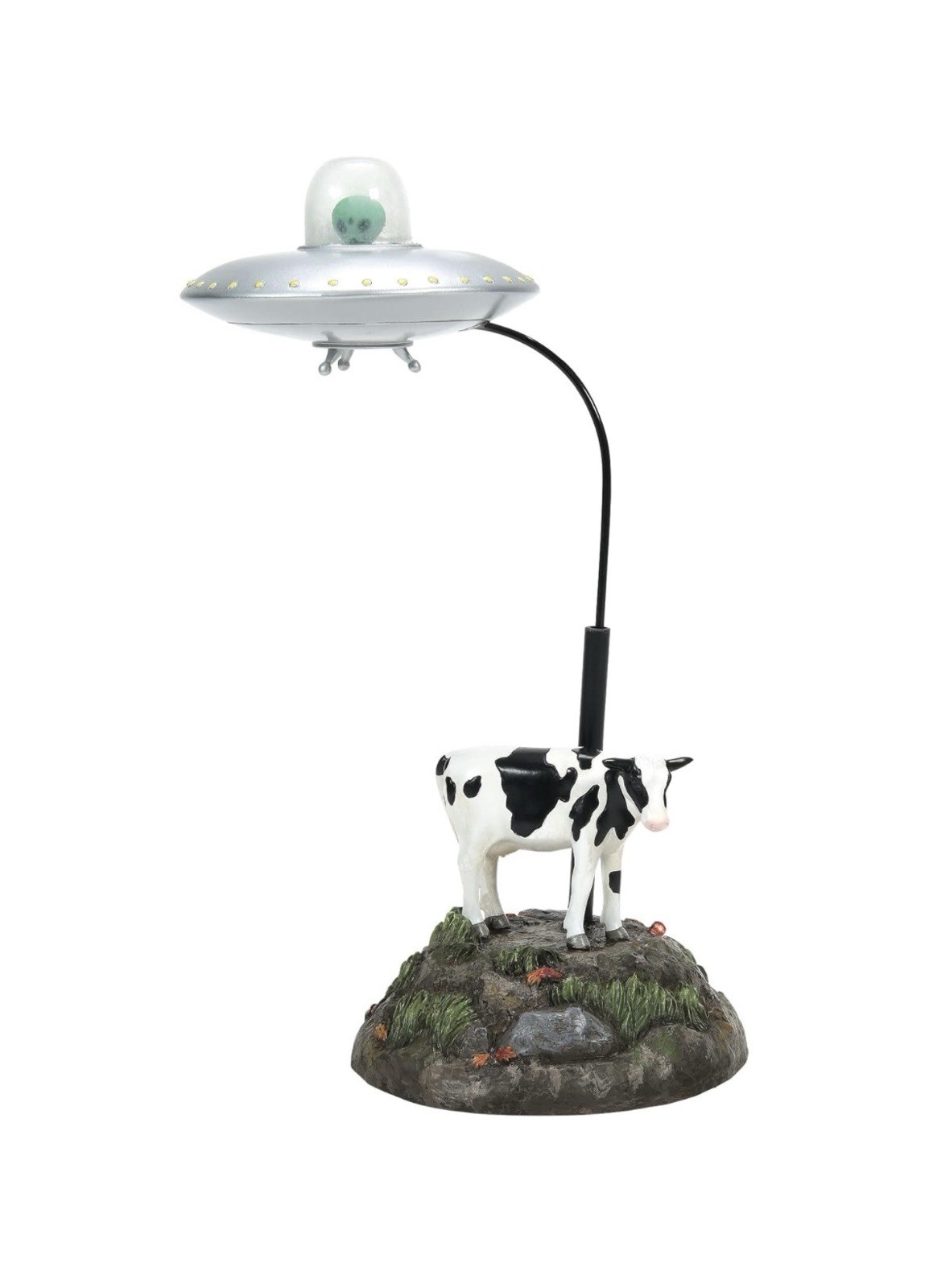Dept 56 Udderly Unbelievable New UFO Cow Animated Halloween Village Accessories