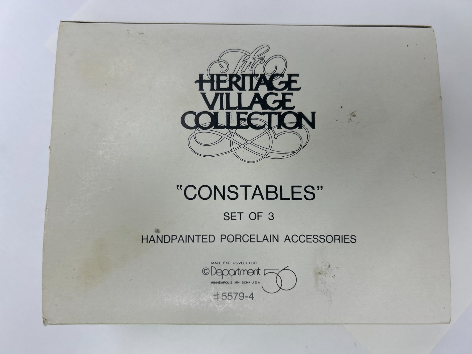 Dept 56 Dickens Village Constables Set of 3 Retired 1991 Porcelain Figures
