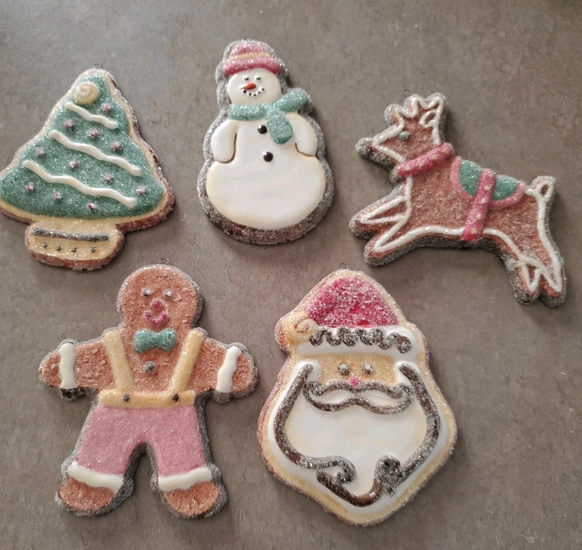 Vintage 2002 Department 56 Cookie Ornaments set of 5 Retired