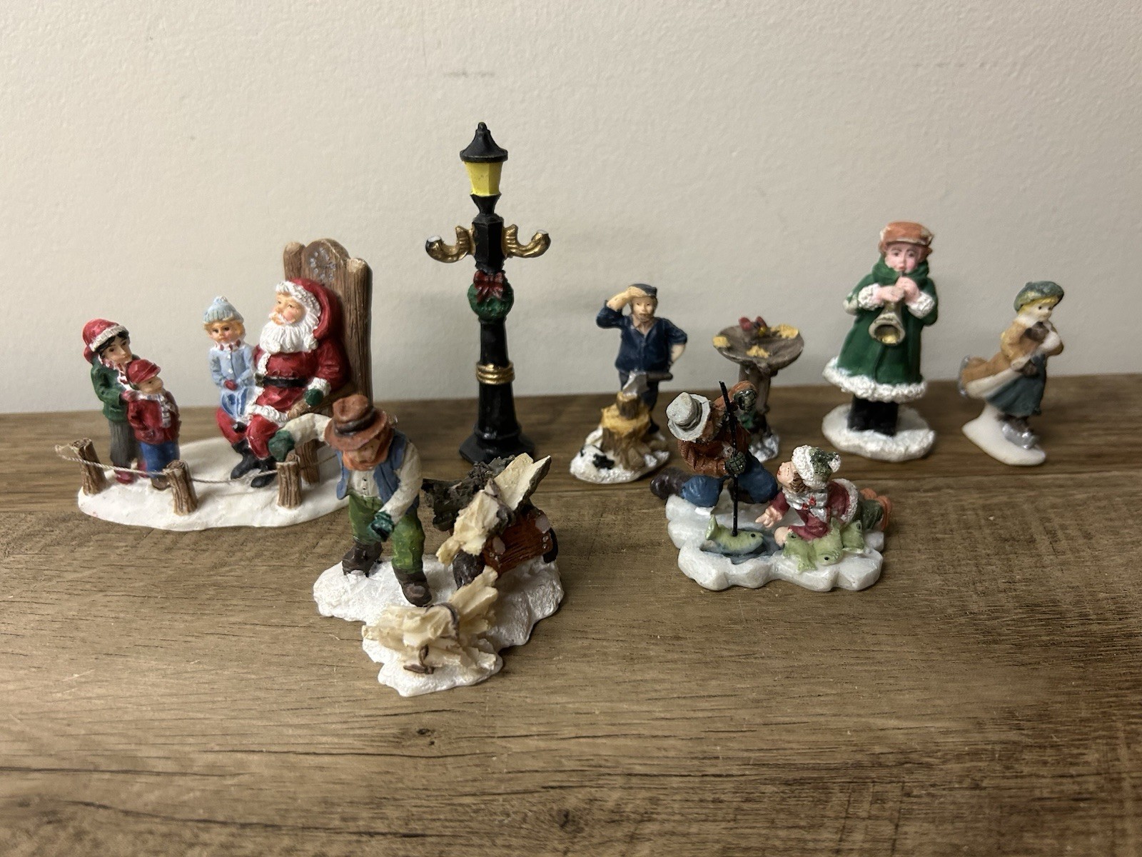 Lemax And Others Loose Christmas Village People Figurines Unboxed Lot Of 8