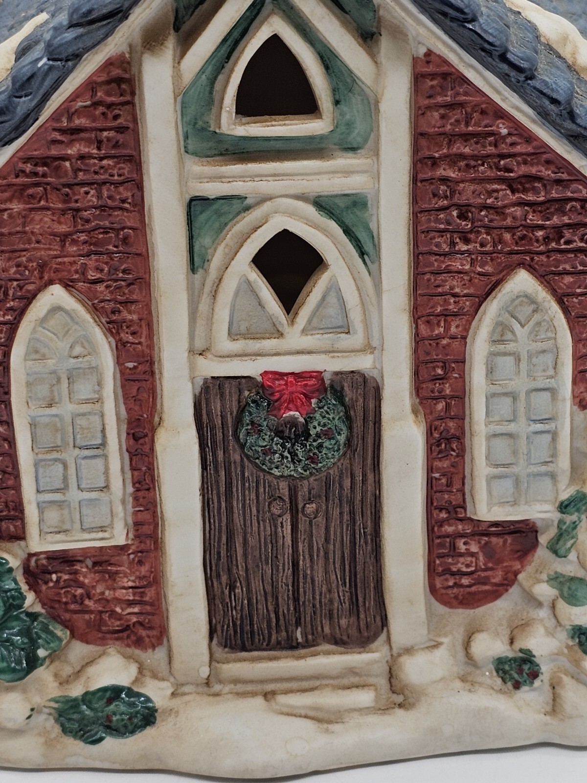 Vintage American Village Country Church Christmas Ceramic Taiwan Steeple