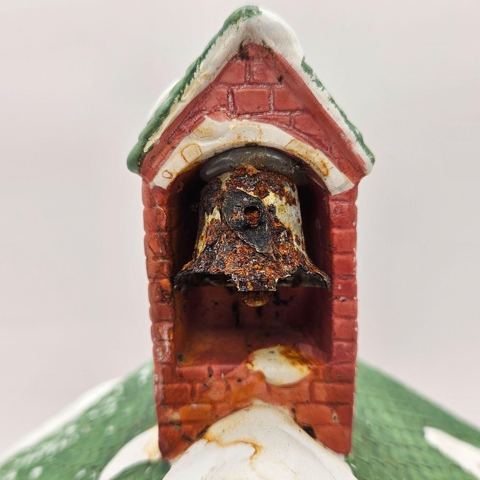 Vintage 1990 Rex & Lee Christmas Schoolhouse Light Up Ceramic Village Decor