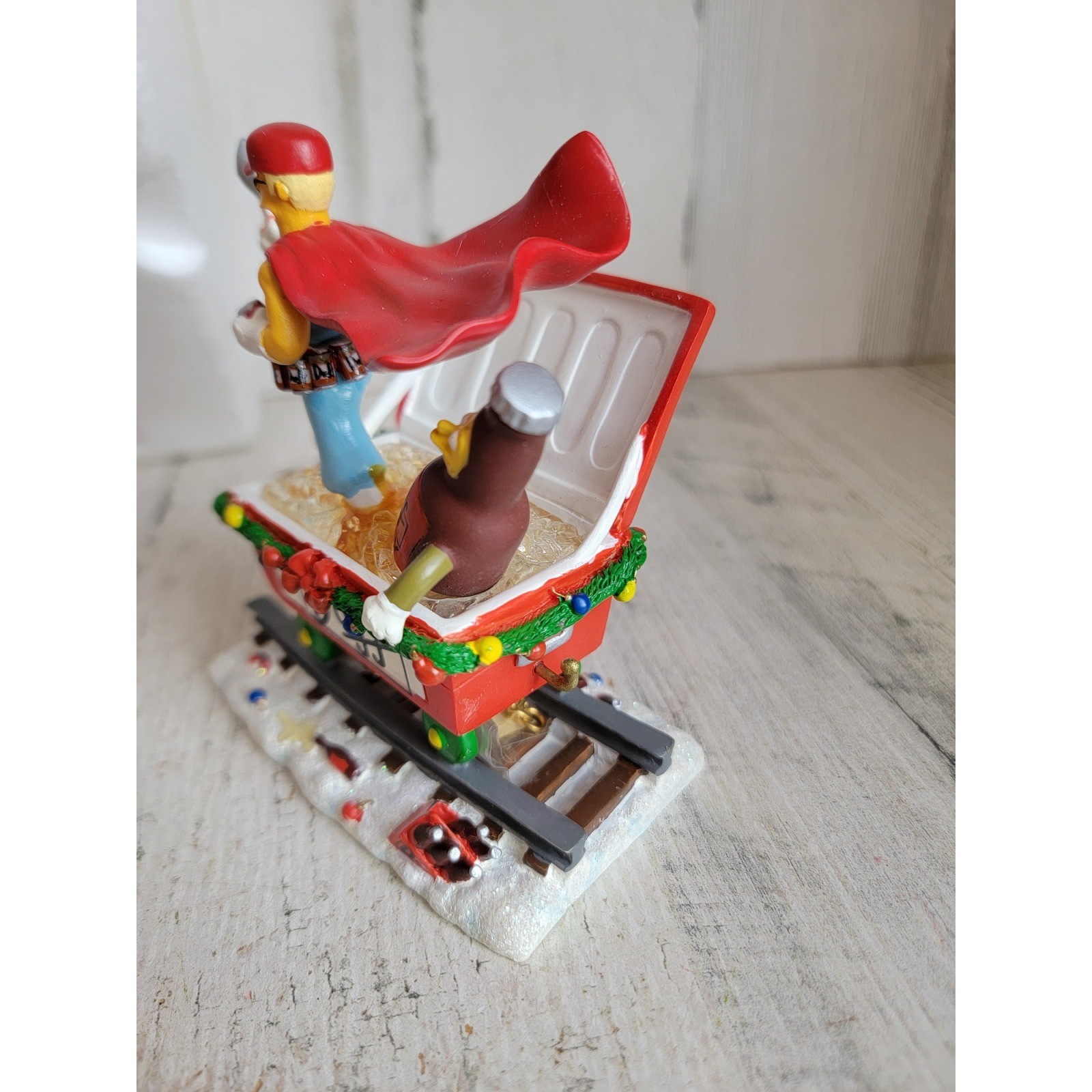 Hamilton Simpsons holiday spirits duff man train Xmas vintage village accessory