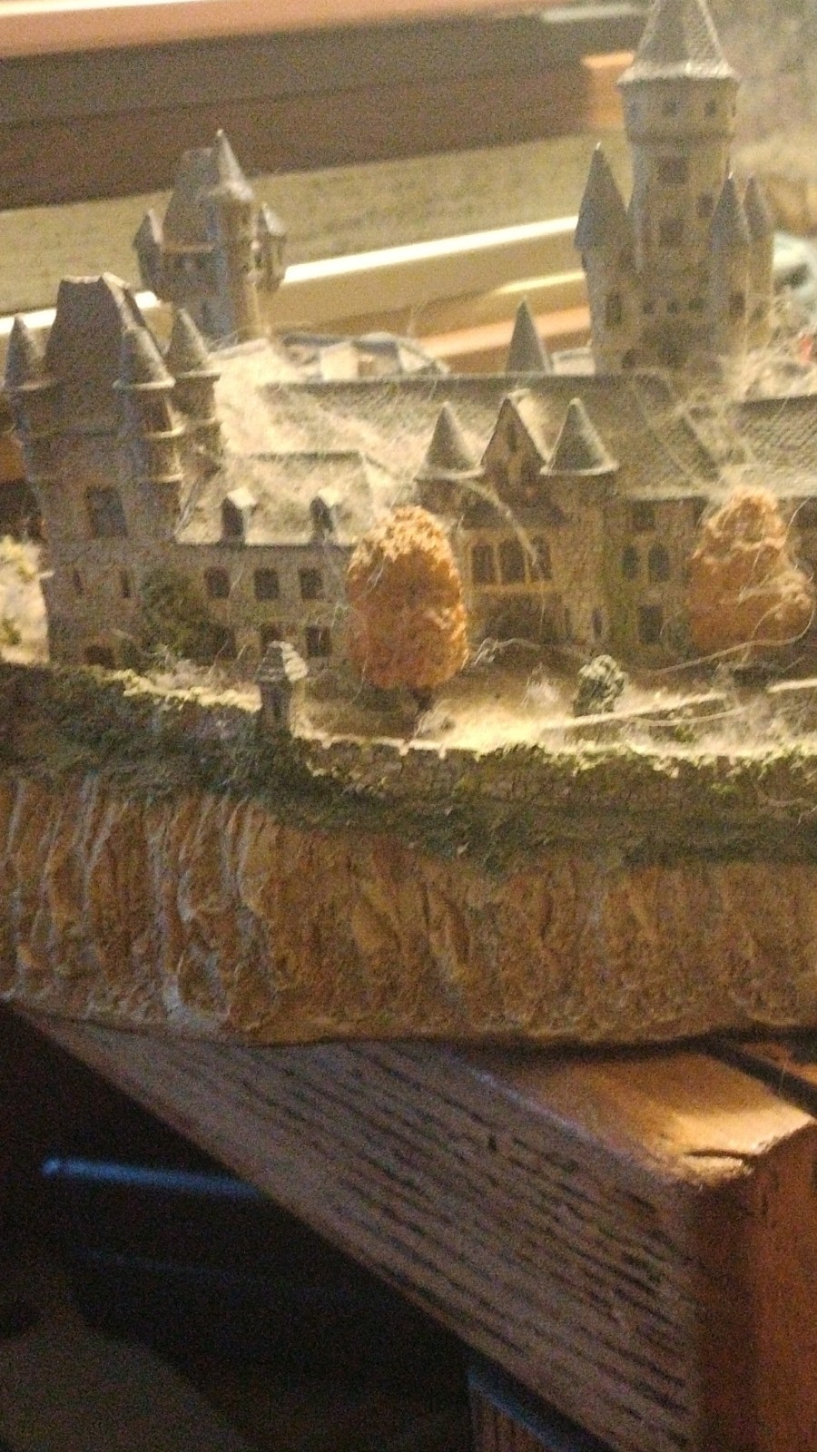 Painted Resin Castle Village Miniature Display Figurine, Multicolor 3D Effect