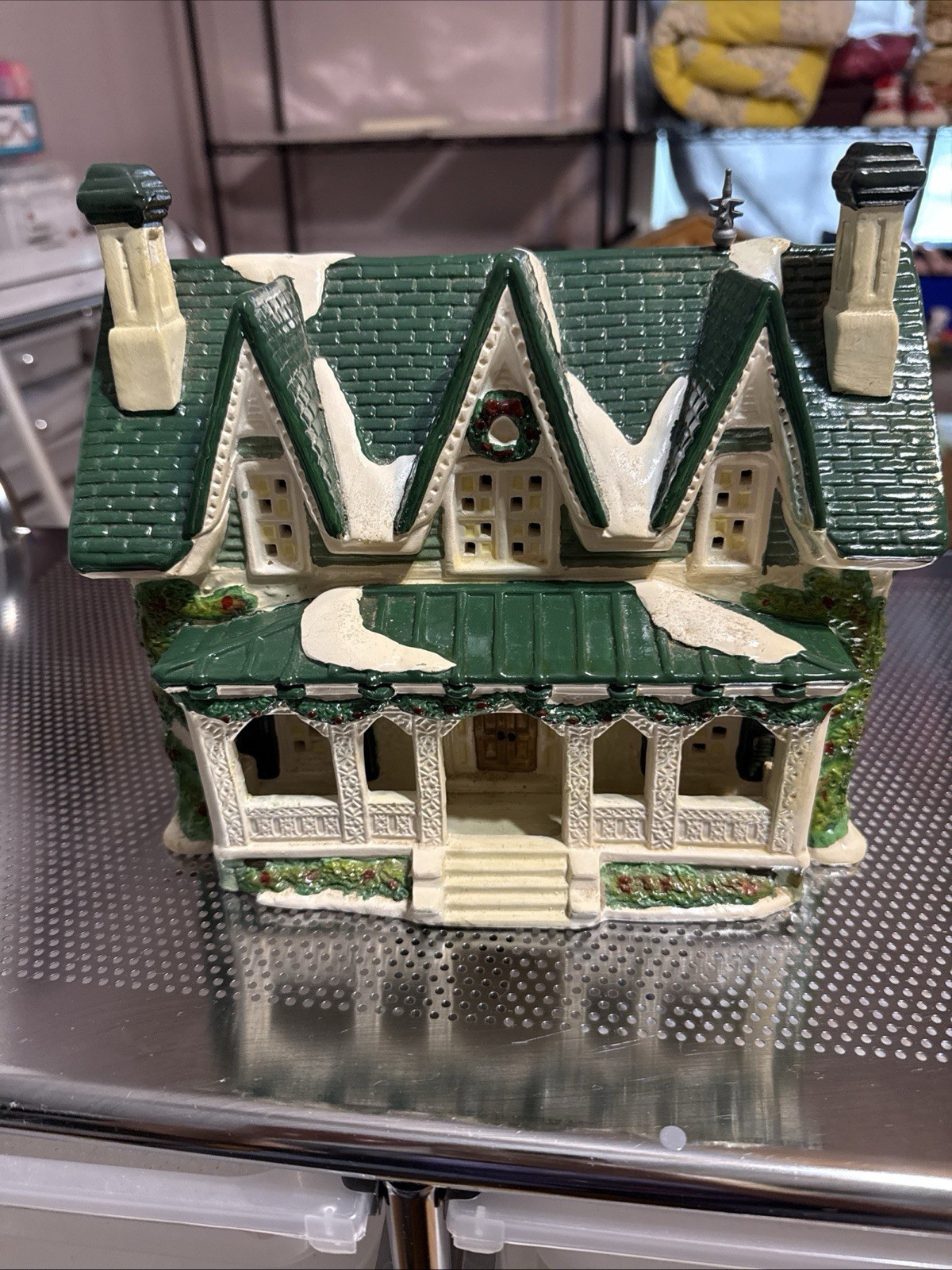 RARE 1994 Lighted Village House Santa’s Best Christmas Made In Thailand